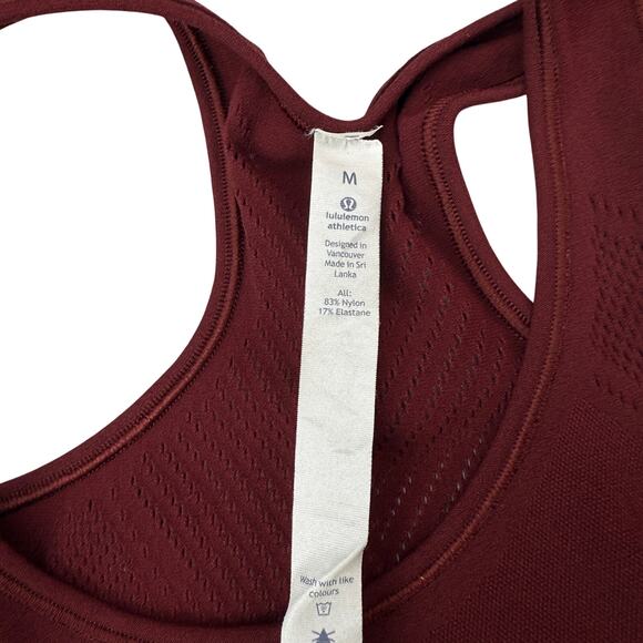 LULULEMON Reveal Racerback Size Medium Deep Rouge - Picture 5 of 7
